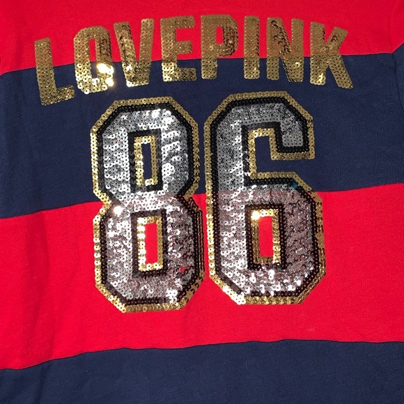 NWT Pink Victoria Secret Small Blue Red Hoddie - Picture 4 of 4